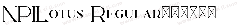 NPILotus Regular字体转换